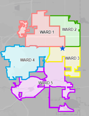 City of Lakewood's 5 Wards